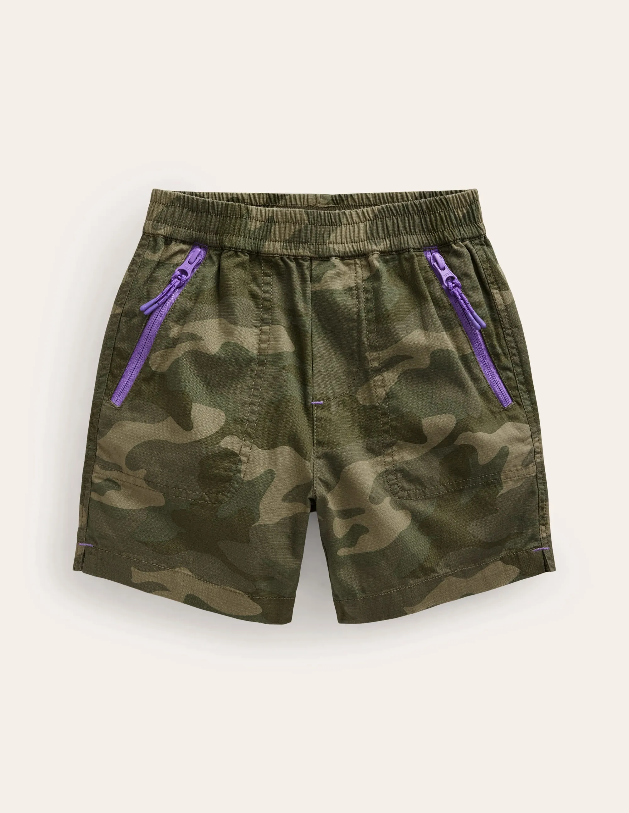 Utility Ripstop Shorts-Khaki Camo