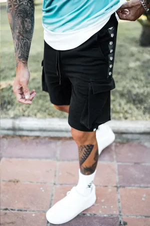 Utility Tape Shorts - Black