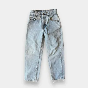 Vintage Levi's 550 Relaxed Fit Slim Orange Tab Jeans 7
