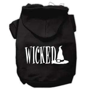 Wicked Screen Print Pet Hoodies Black Size S (10)