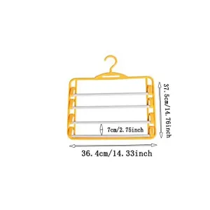 Xyijia Hanger Multifunction Plastic S-Type 4 Layers Hanger Clothing Rack for Storage Pants Closet Socks Organizer Underwear